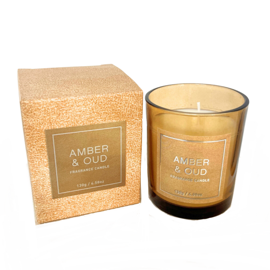 Amber & Oud Scented Candle