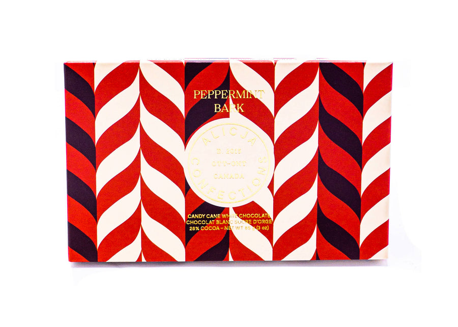 Peppermint Bark White Postcard Chocolate Bar